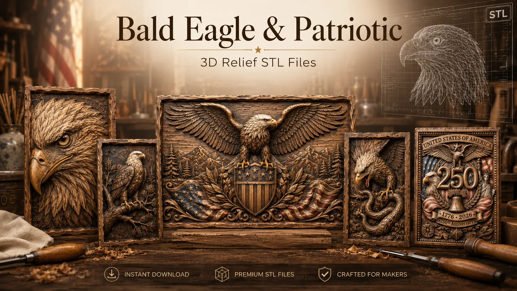 Bald Eagle & Patriotic