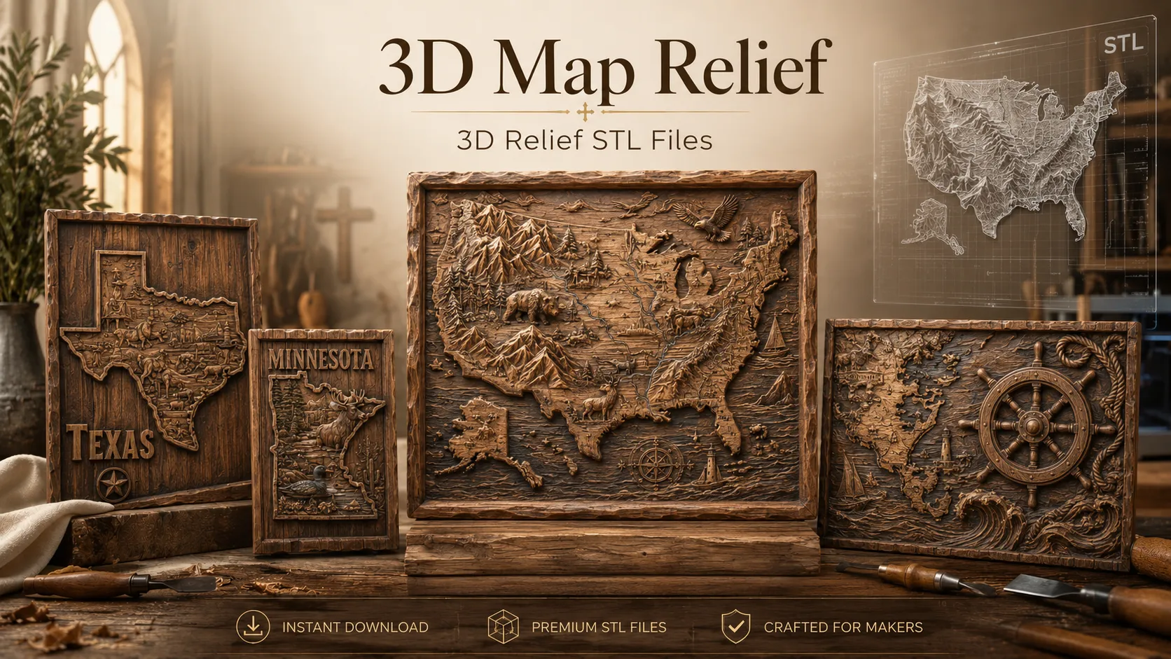 3D Map Relief