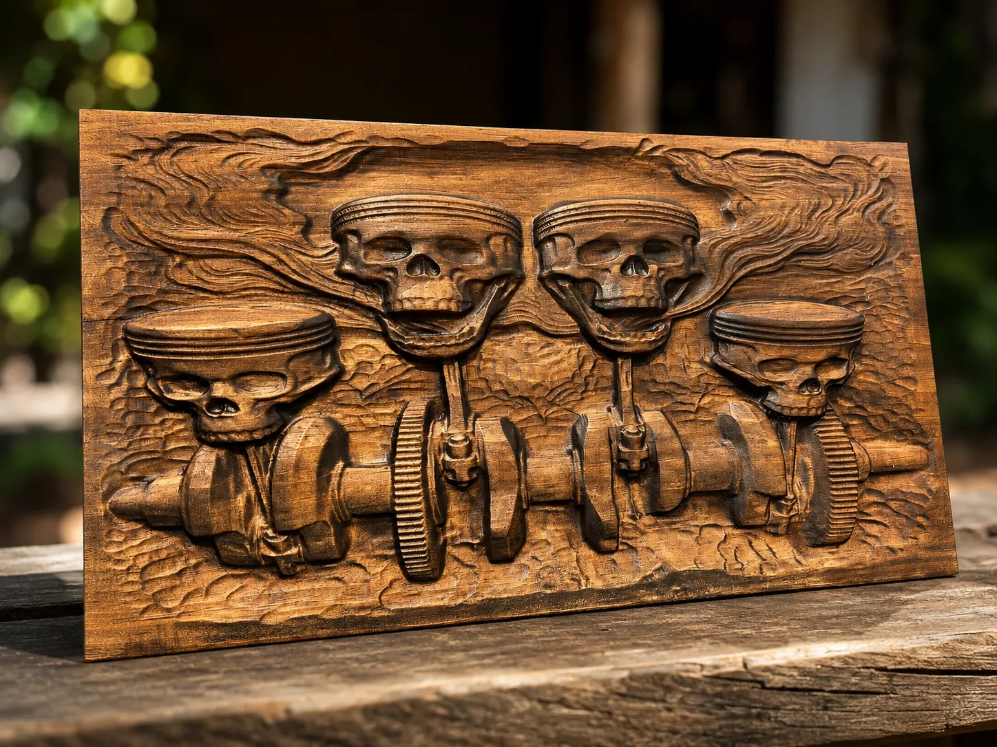 Bas-relief carving by Magpie Snyder