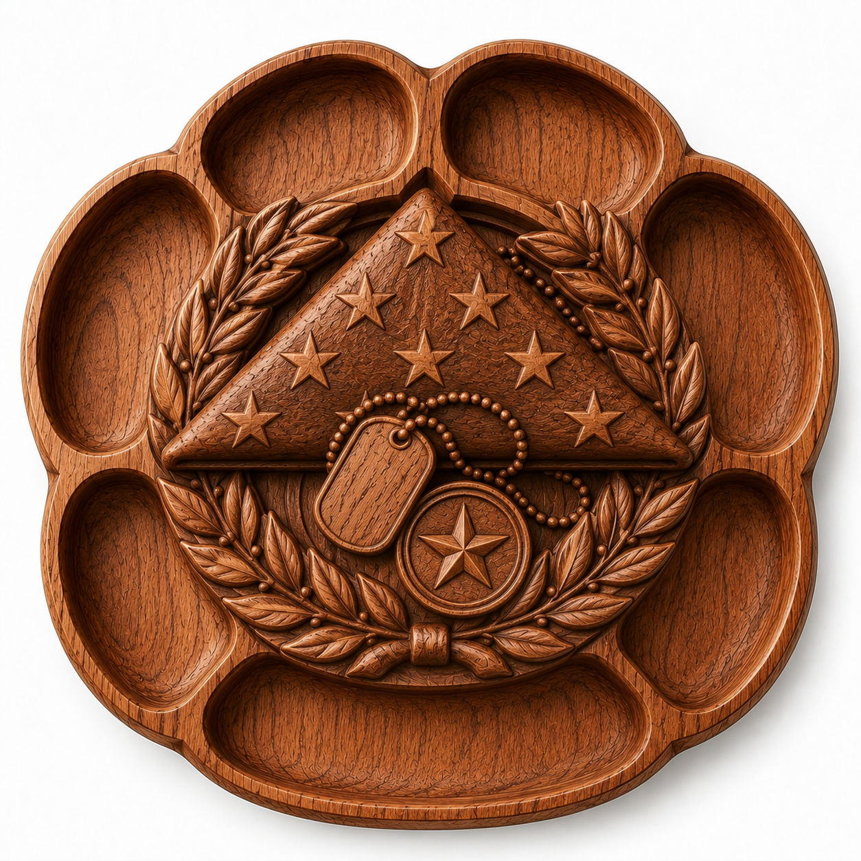 Military Memorial Valet Tray Design bas-relief STL design