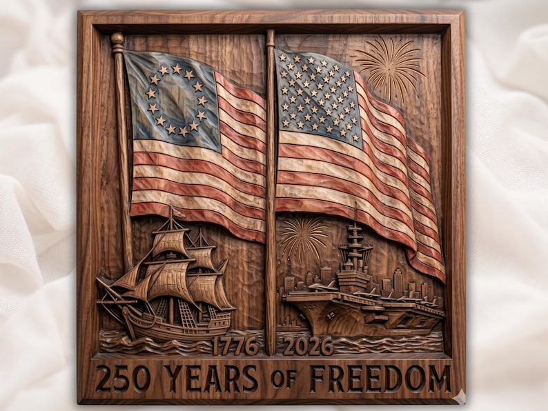 250 Years of Freedom Relief STL bas-relief STL