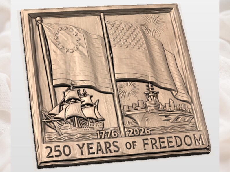 250 Years of Freedom Relief STL view 2