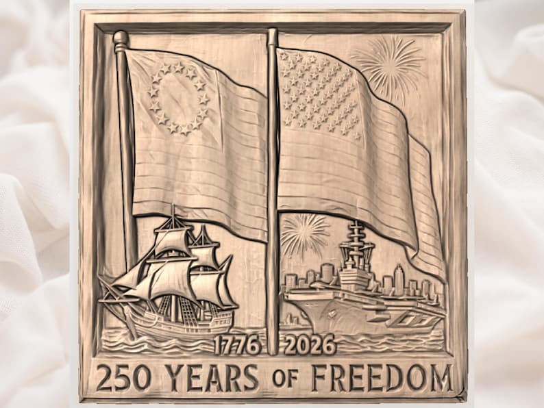 250 Years of Freedom Relief STL view 3
