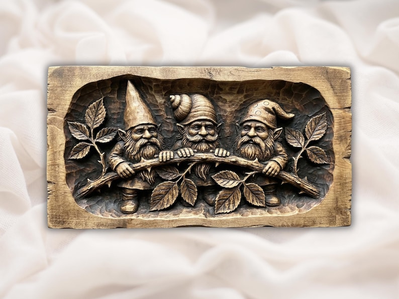 3 Gnomes 3D Relief STL bas-relief STL