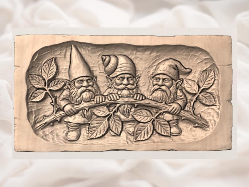 3 Gnomes 3D Relief STL view 3