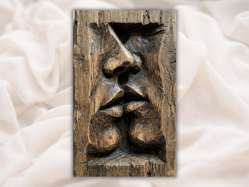 Abstract Couple Kiss 3D Relief STL File bas-relief STL