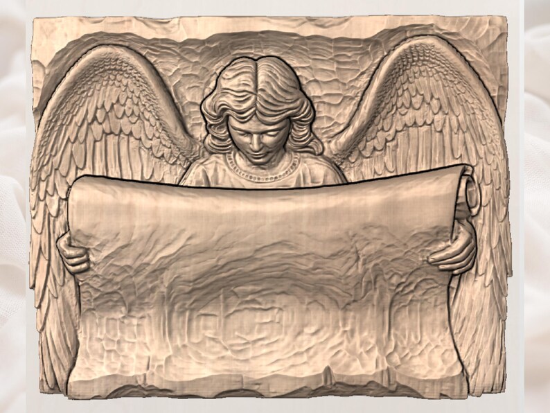 Angel Scroll Relief view 2
