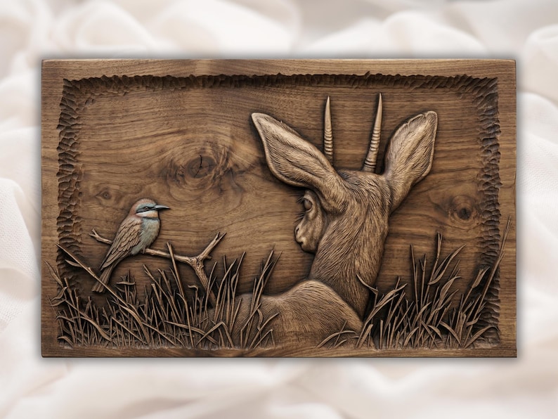 Antelope STL bas-relief STL