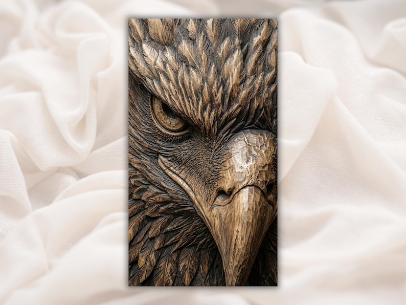 Bald Eagle Head STL 3D Relief bas-relief STL design
