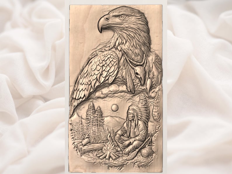 Bald Eagle Native American STL view 3