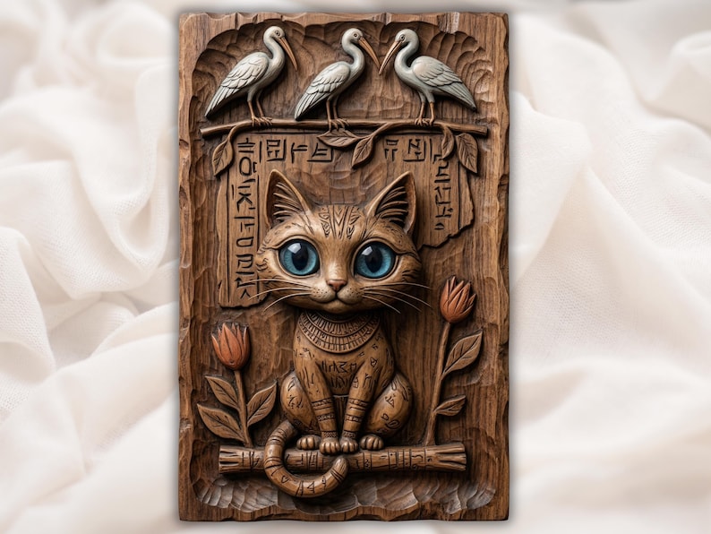 Bastet Cat Relief STL bas-relief STL