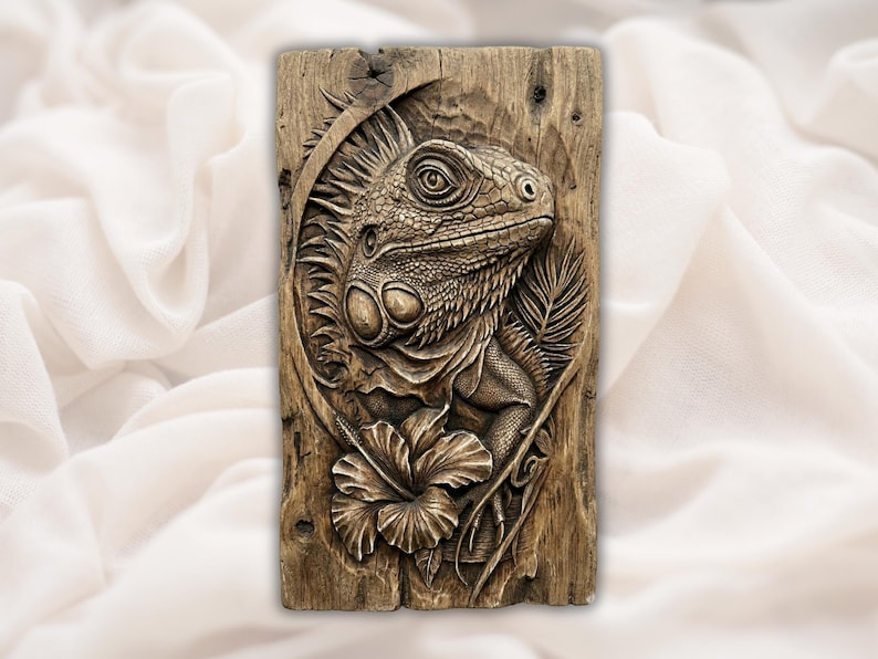 Bearded Dragon 3D Relief STL bas-relief STL