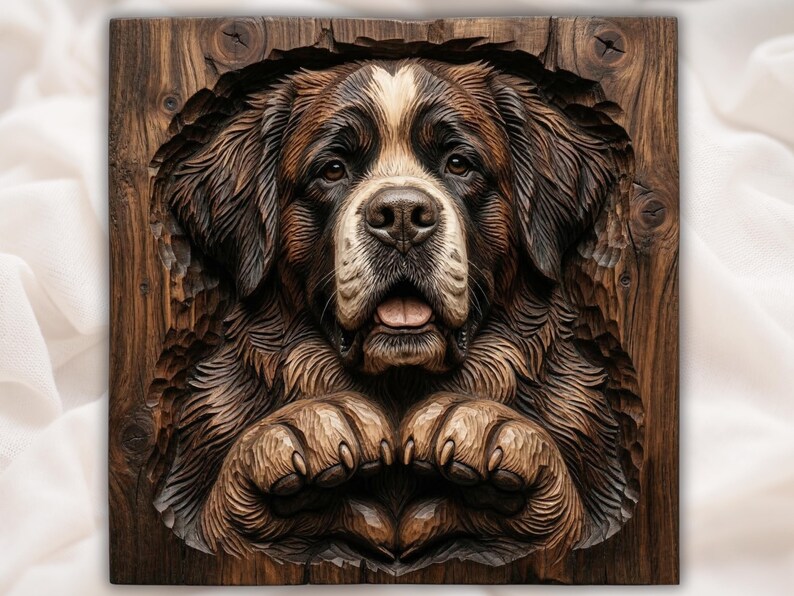 Bernese Dog STL bas-relief STL