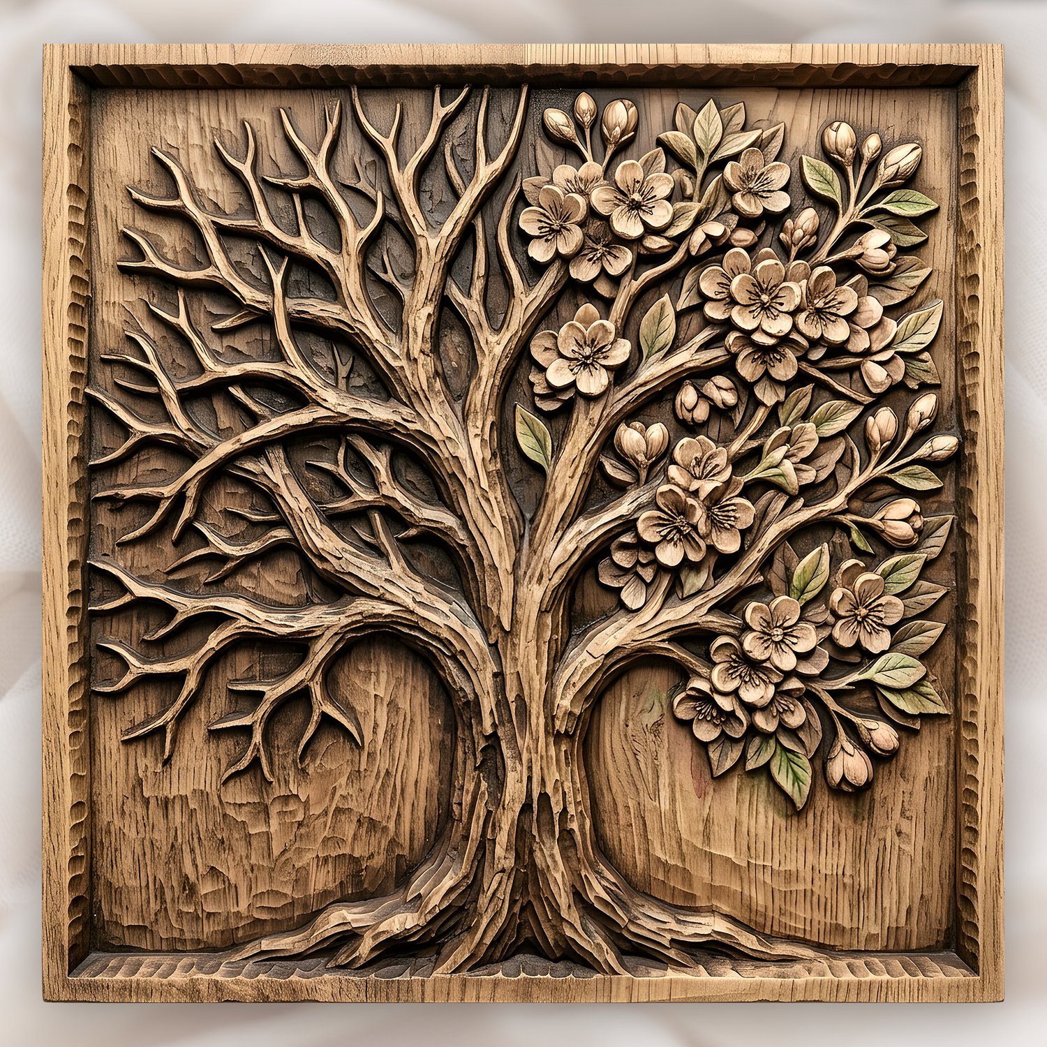 Blooming Cherry Blossom Tree Of Life CNC Relief STL