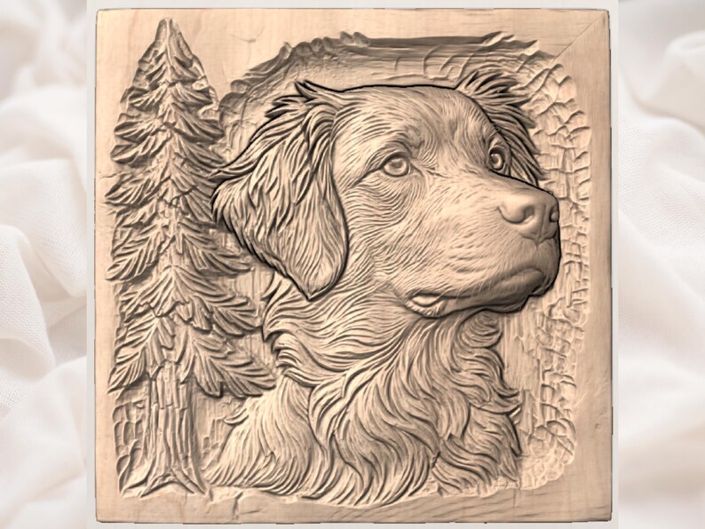 Brittany Spaniel Dog Love STL view 3