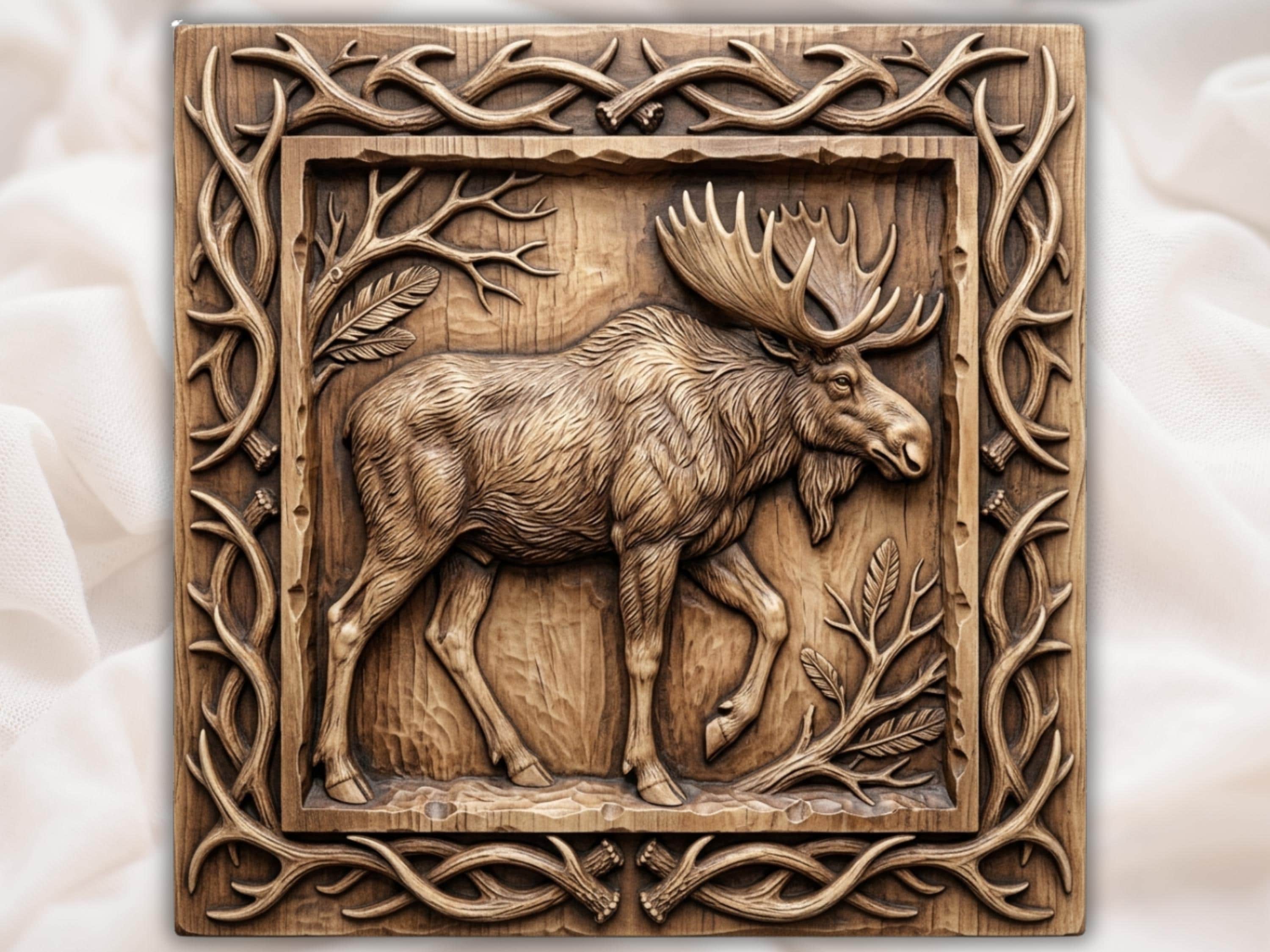 Bull Moose Relief for CNC Router bas-relief STL