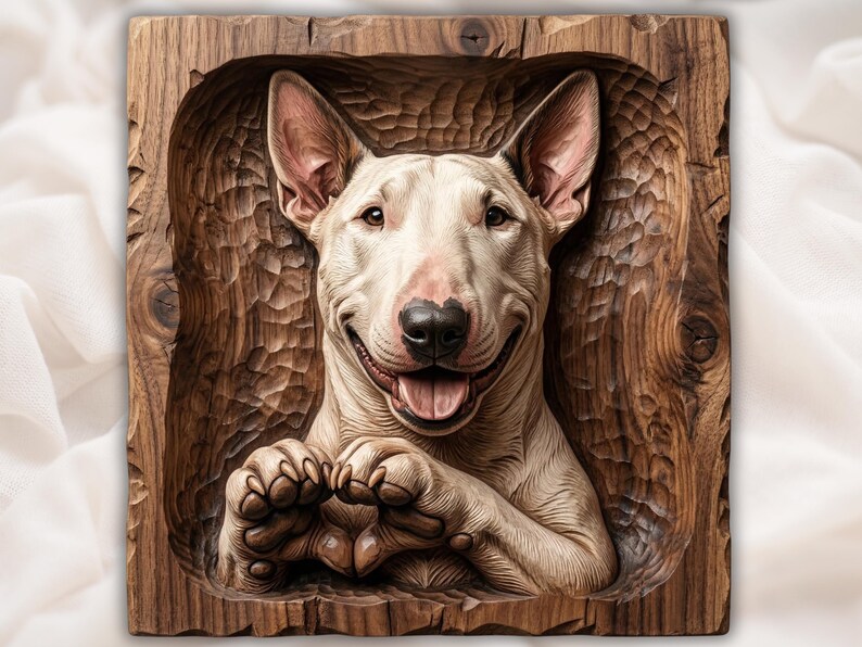 Bull Terrier STL bas-relief STL