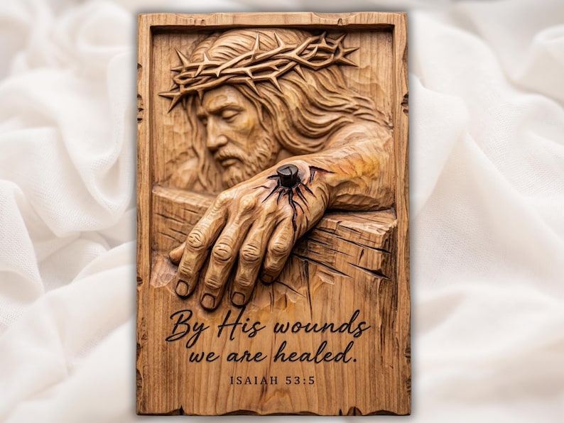By His Wounds We Are Healed STL bas-relief STL design