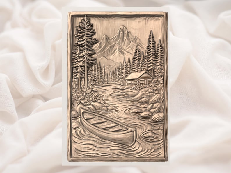 Canoe Lake Mountain 3D Relief STL view 2