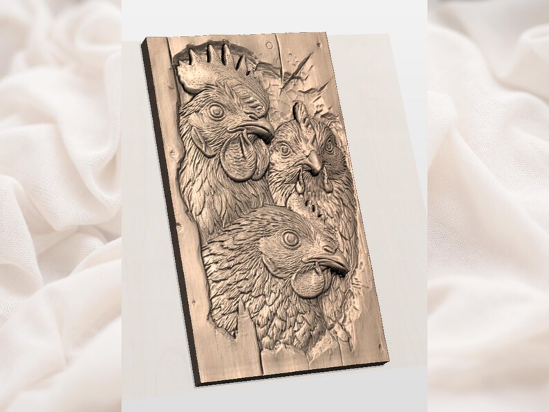 Chicken Relief STL view 2