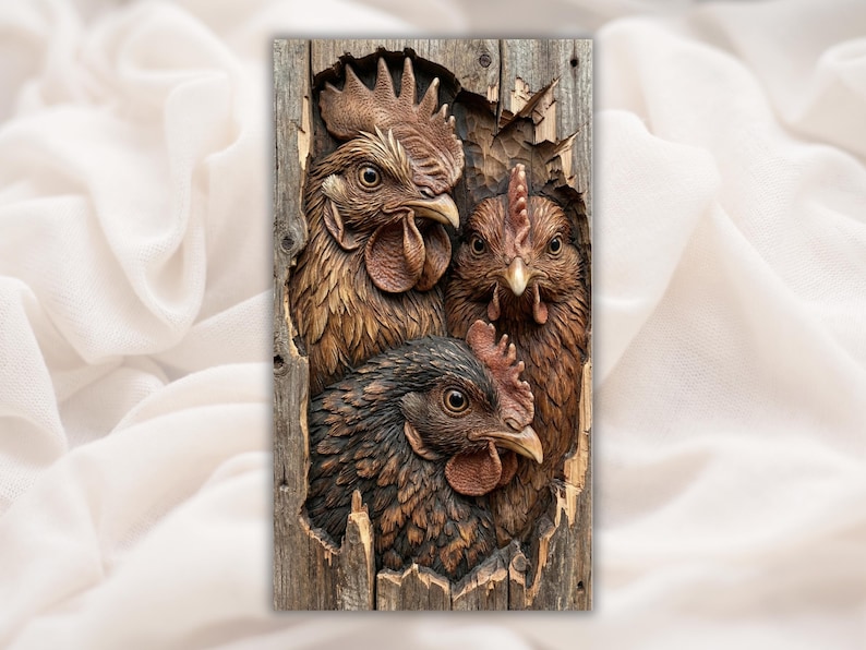 Chicken Relief STL bas-relief STL design