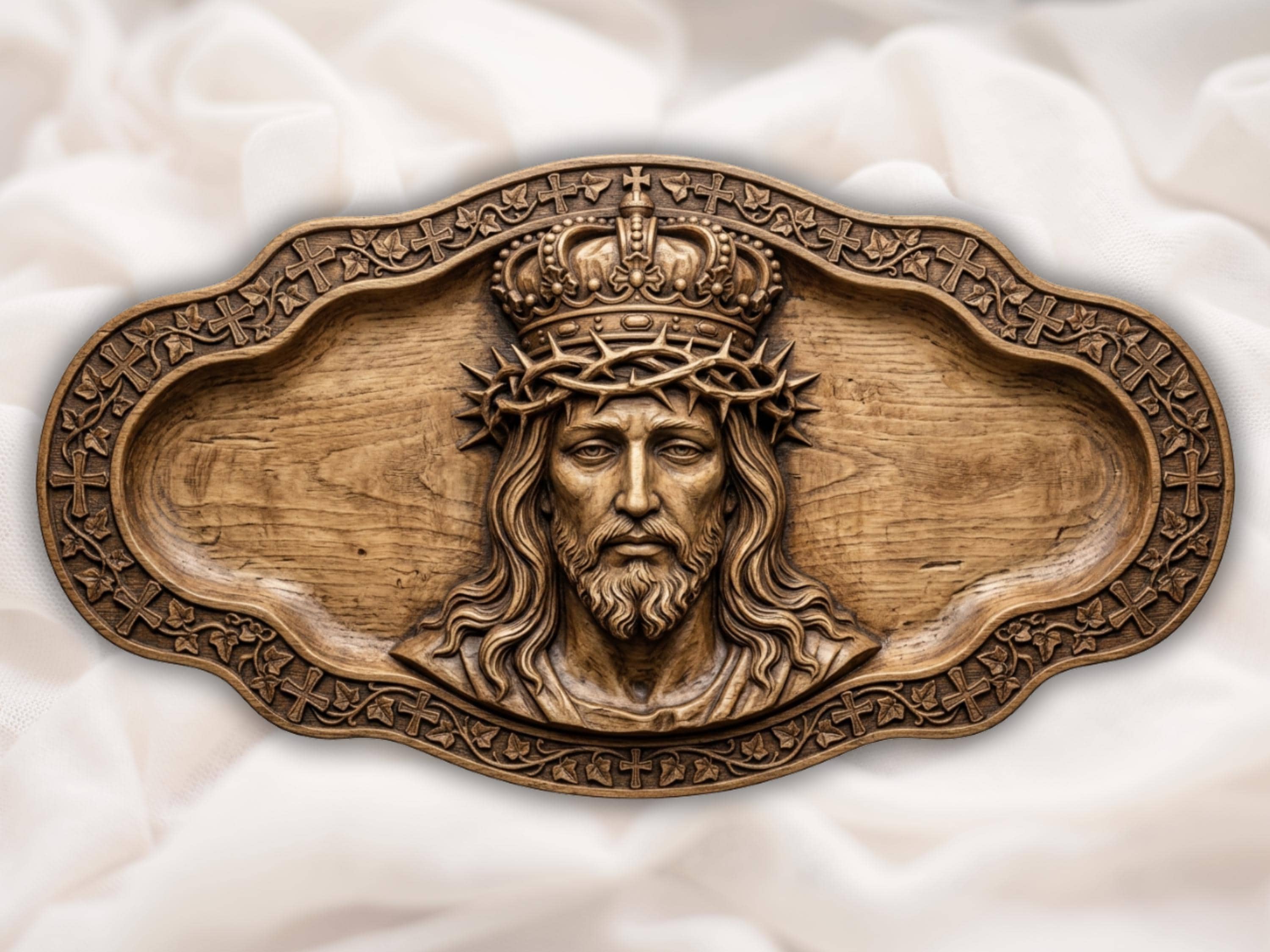 Christ King of Kings STL Relief for CNC Router view 8