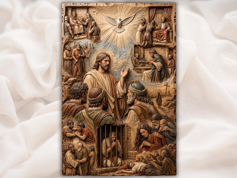 Christian 3D Relief Model bas-relief STL design