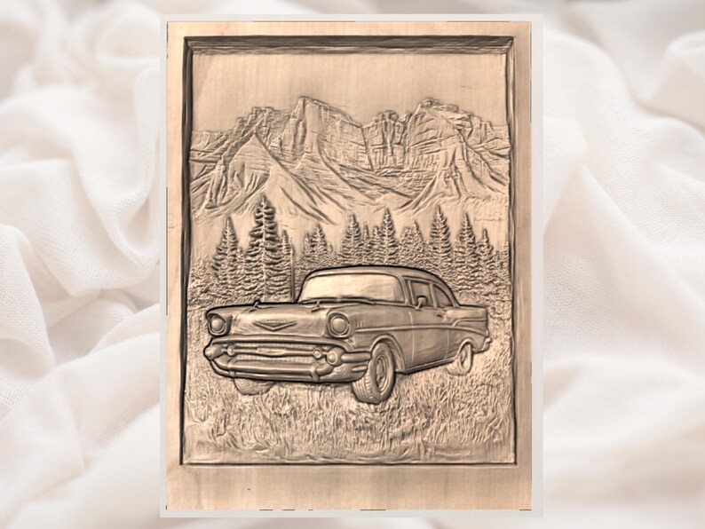 Classic Car 3D STL File view 3