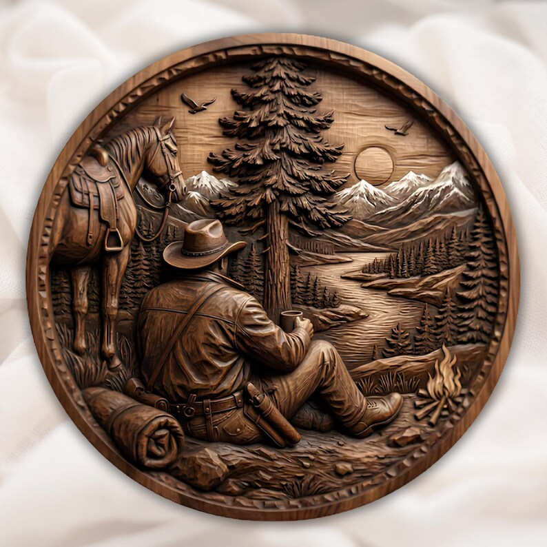 Classic Cowboy & Horse STL Bundle view 6