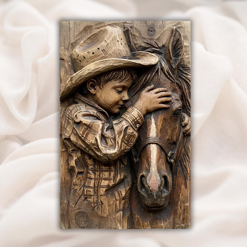 Classic Cowboy & Horse STL Bundle view 8