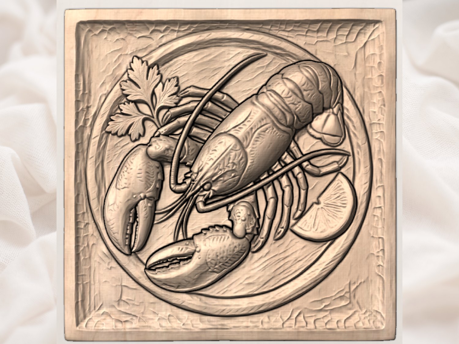 Coastal Lobster Wooden Platter Wall Art view 4
