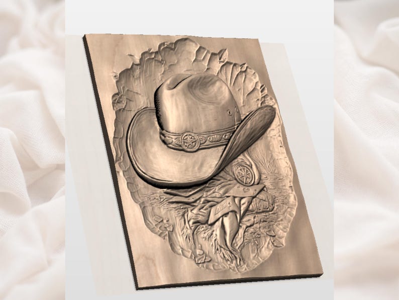 Cowboy Hat STL view 2
