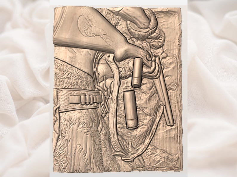 Cowboy Hunter Rifle Relief view 2