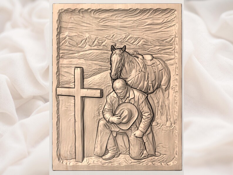 Cowboy Prayer Relief view 3