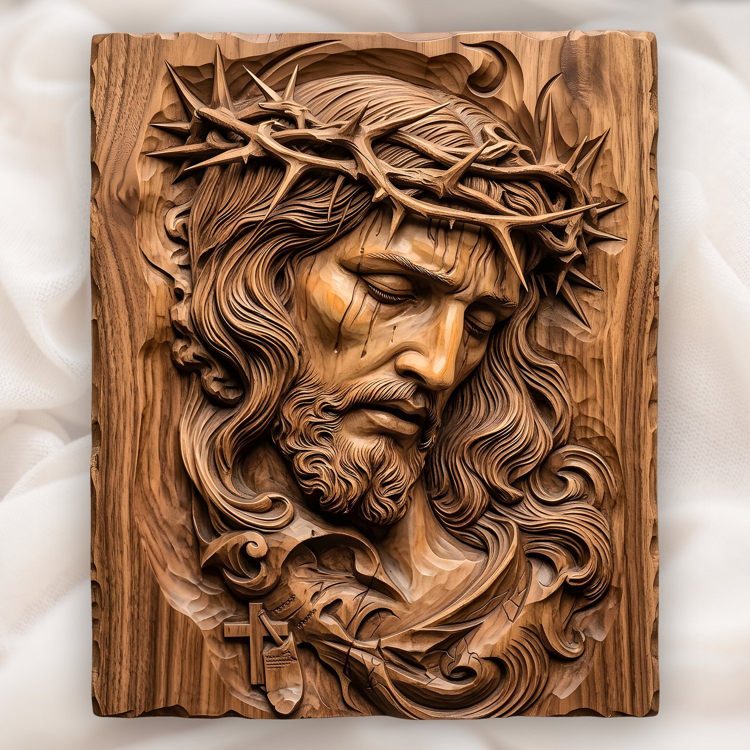 Crown of Thorns Jesus Passion CNC Relief STL