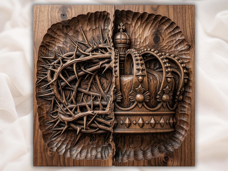 Crown Thorns STL bas-relief STL