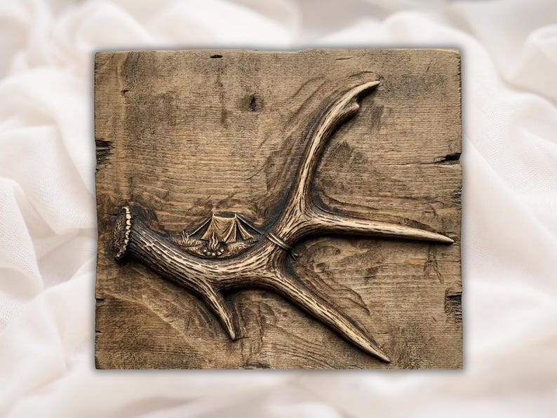Deer Antler STL Relief bas-relief STL