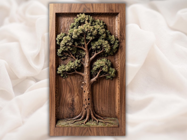 Detailed Oak Tree  STL bas-relief STL