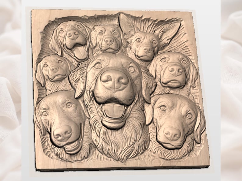 Dog Pack STL view 2