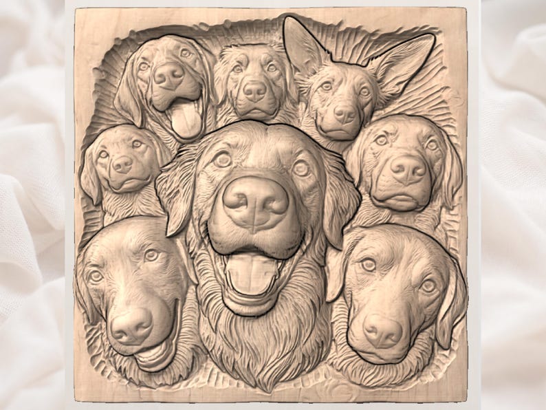 Dog Pack STL view 3