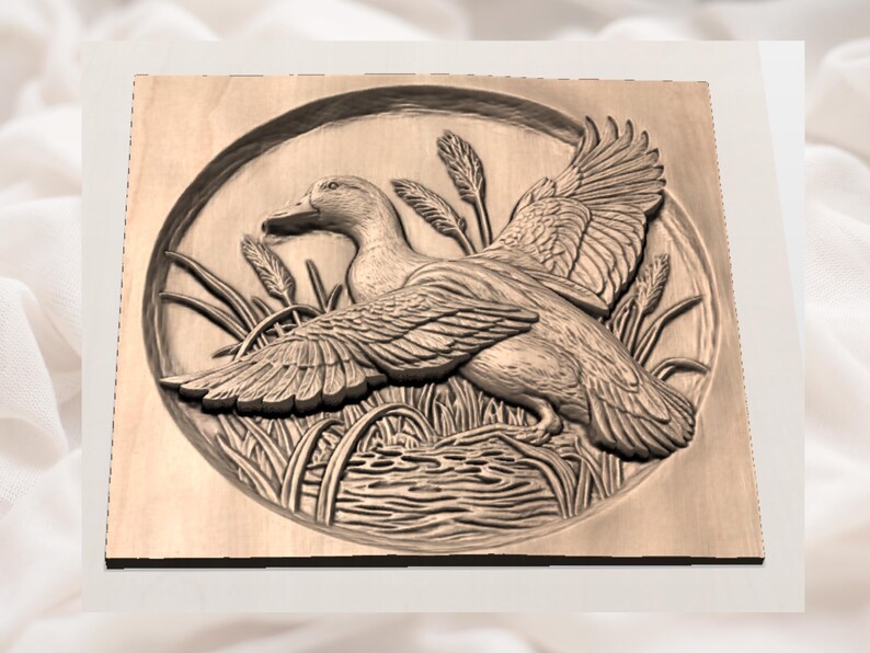 Duck 3D Relief STL view 3