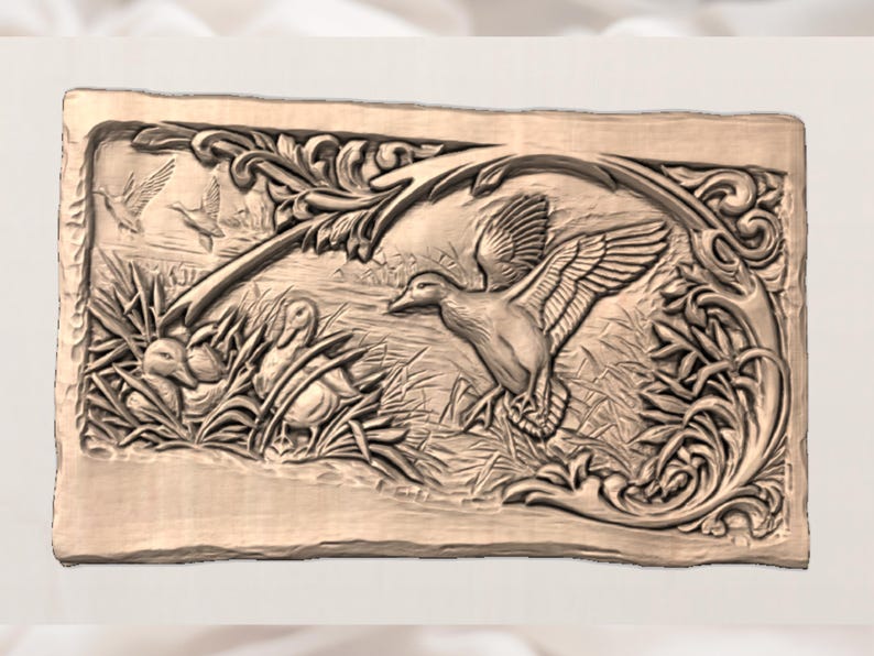 Duck Marsh Relief STL view 2