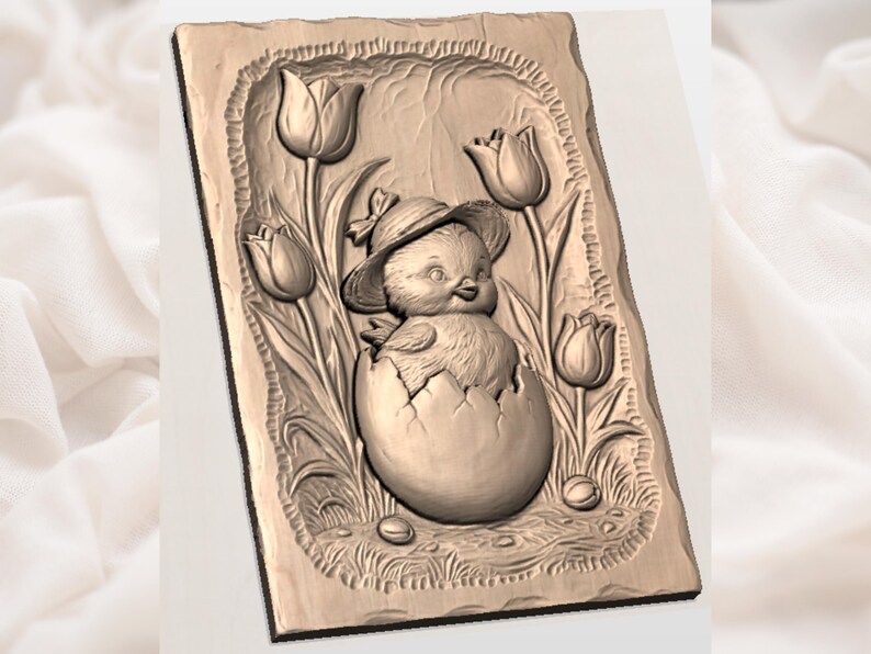 Easter Chick STL view 3