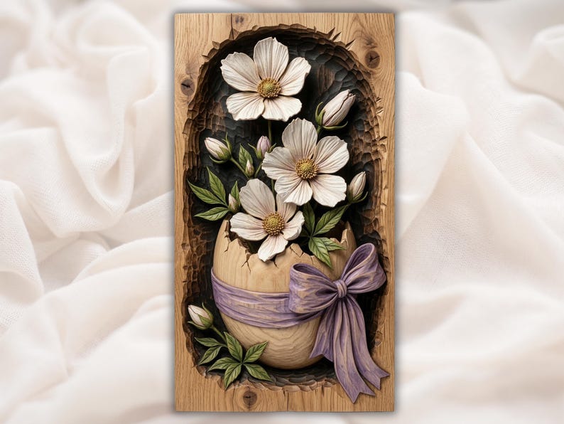Easter Egg STL bas-relief STL design