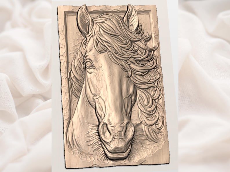 Equestrian Horse Portrait STL view 2