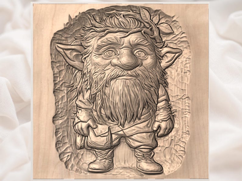 Fantasy Gnome STL File view 2
