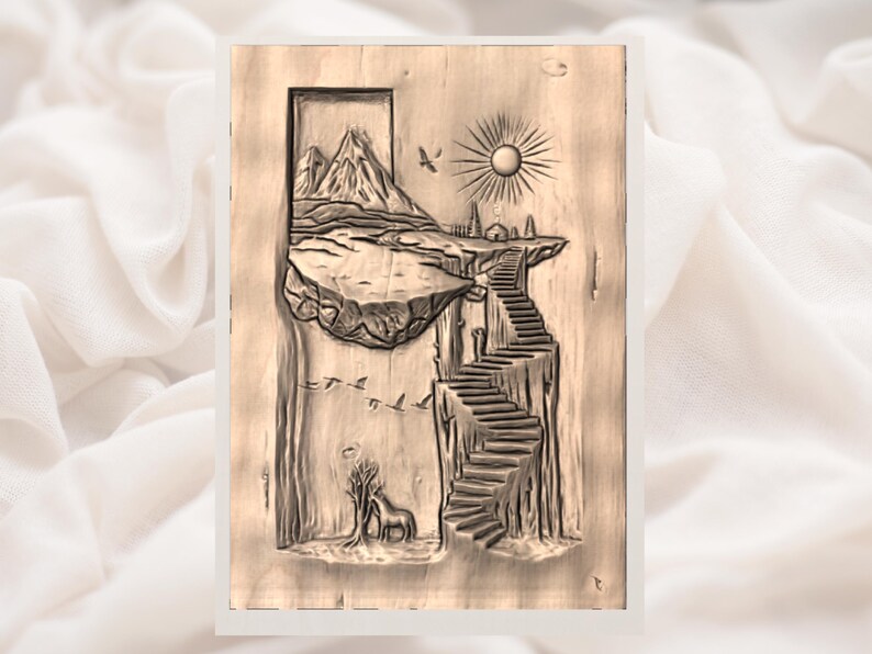 Island 3D Relief STL view 2