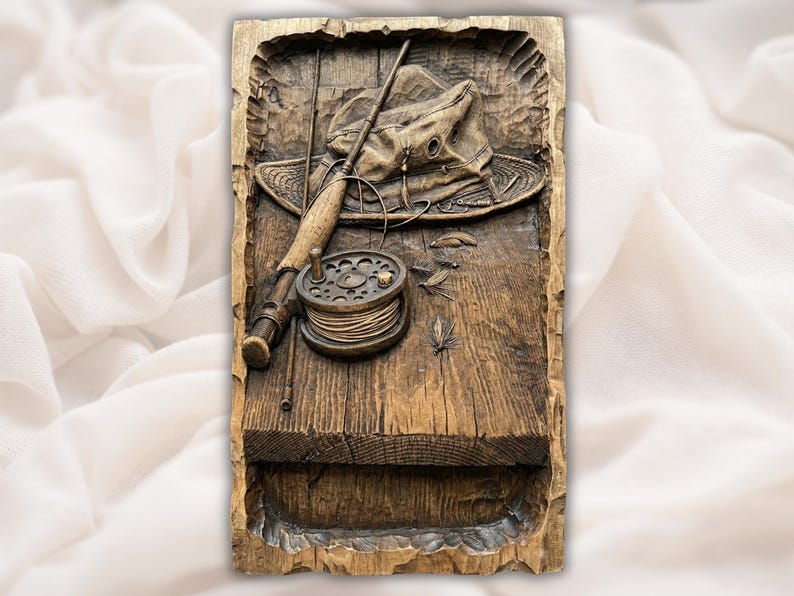 Fly Fishing Relief STL bas-relief STL