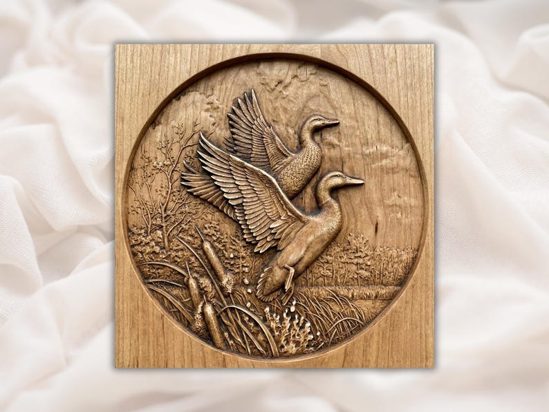 Flying Ducks STL Relief bas-relief STL