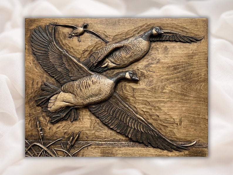 Flying Geese 3D Relief STL File bas-relief STL